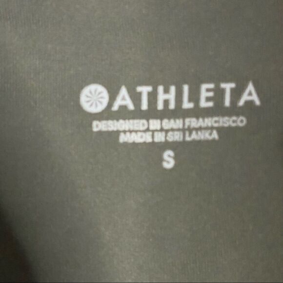 Athleta | All Over Gleam Tight Faux Grey Leather - Picture 3 of 7